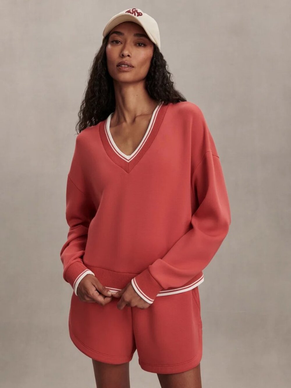 Varley Blithe Cropped Sweat in Baked Apple, Size X-Small